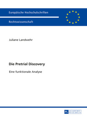 cover image of Die Pretrial Discovery